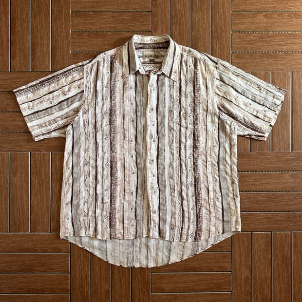 90‘s Touraine Uomo ethnic 1/2 shirts