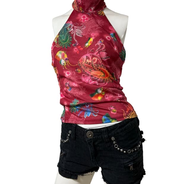 빈티지 오리엔탈 무드 치파오 탑