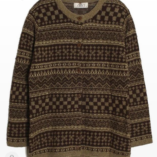 빈티지 페어아일 가디건