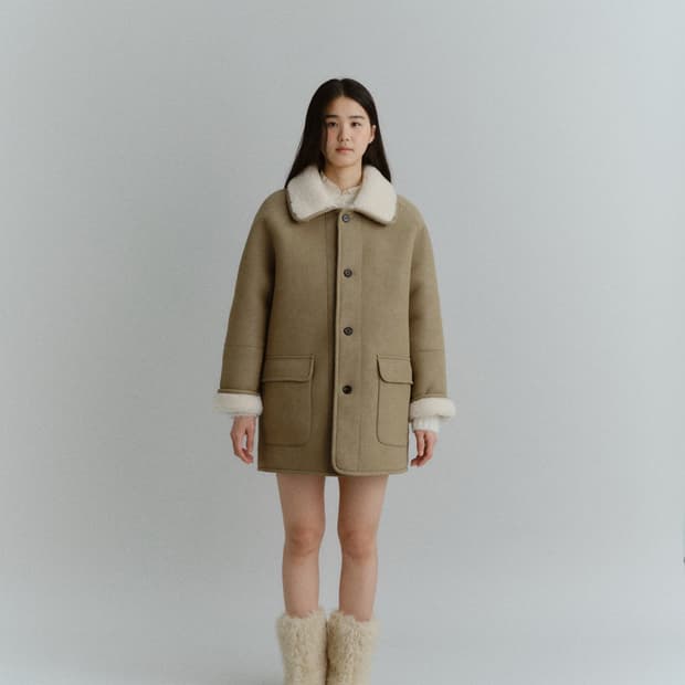 호와스 리버시블 무스탕 코트