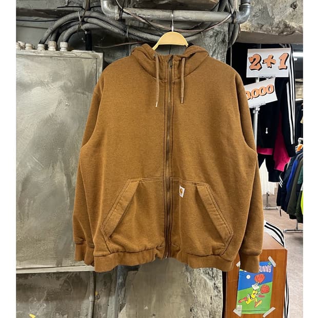 칼하트 루즈핏 후드집업 카멜 L #csz3768