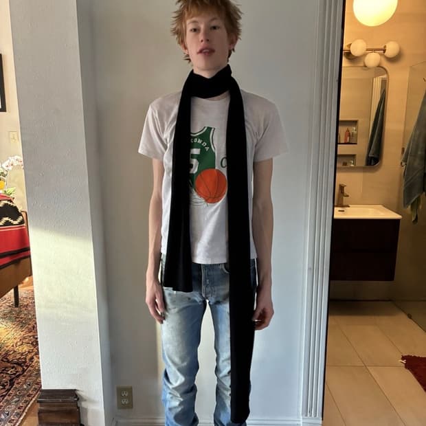 Dior Homme Bee Embroidered Knit Scarf