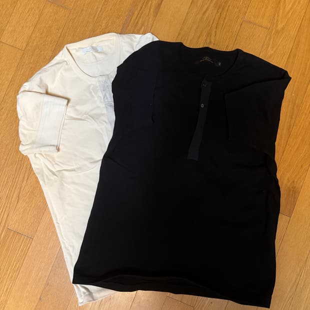 버드노트 헨리넥 티셔츠