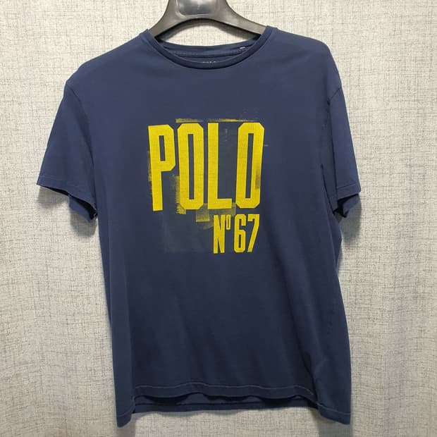 폴로 커스텀핏 네이비 반팔 티셔츠 POLO No.67