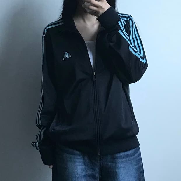 아디다스 사이드라인 블랙 트랙탑 져지