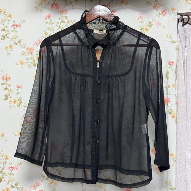 시스루 블랙 셔츠