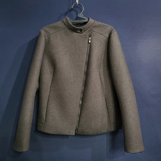 브루넬로 쿠치넬리 사선집업 울 혼방자켓