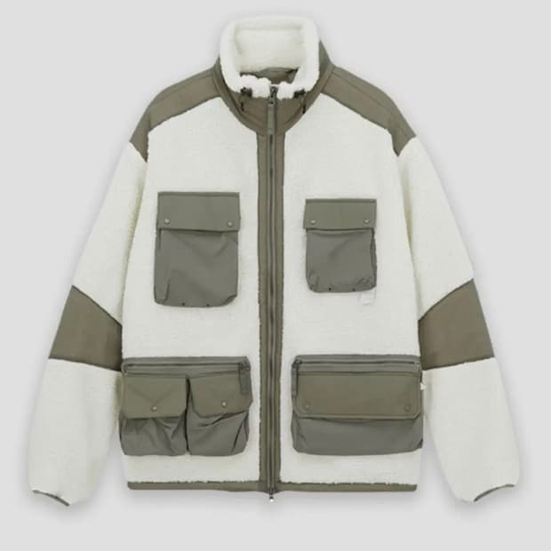 Noice 노이스 로버스 플리스 자켓 화이트 L