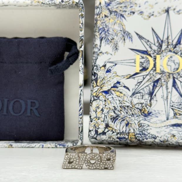 [M] 디올 큐빅 로고 반지