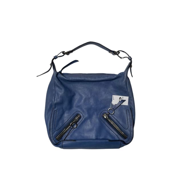 Francescobiasia 화살 스티치 블루레더백