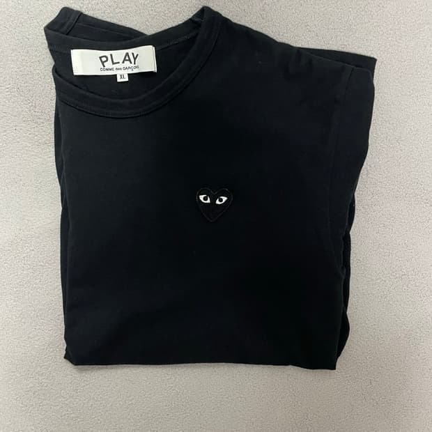꼼데가르송 블랙와펜 반팔티 XL