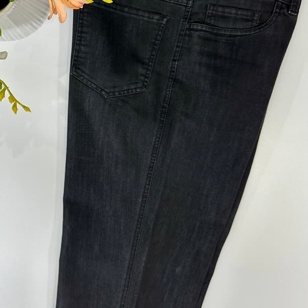브리오니 스트레이트 블랙 워싱 데님 팬츠 34