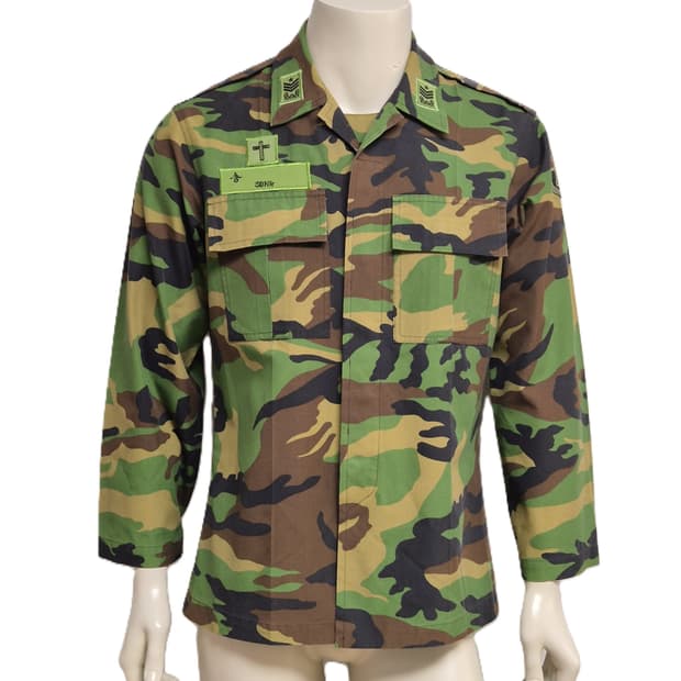 육군 구형 제1야전군 원사 군종목사 후기형 사제 전투복 상의 자켓 (M)