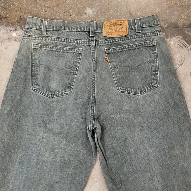 레어 90s Made in USA 빈티지 리바이스550 오렌지탭 청바지