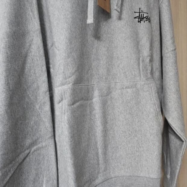 스투시 기모 후드 티 라지 