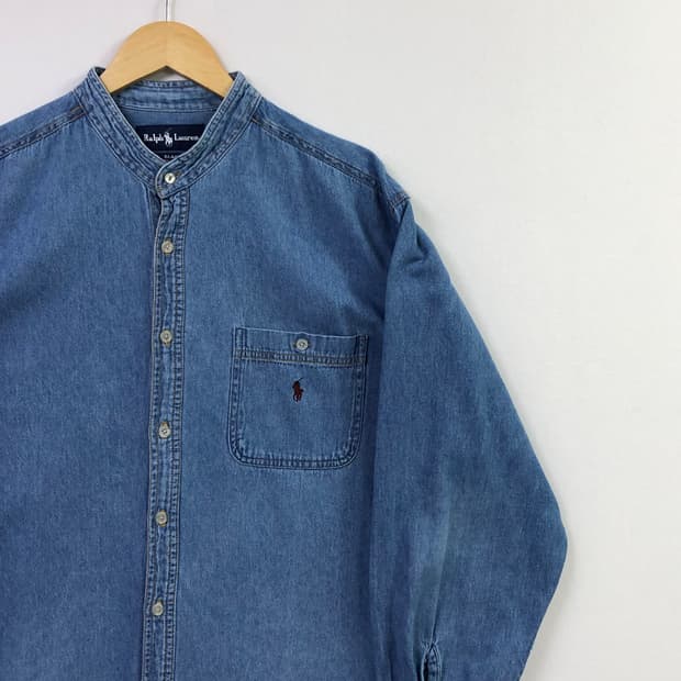 XL 폴로 데님 셔츠