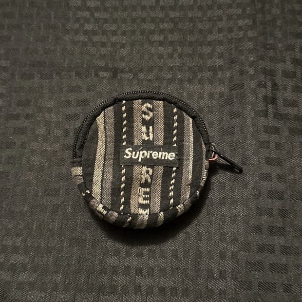 20SS 슈프림 우븐 스트라이프 코인 파우치