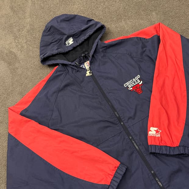 [정품/XL] 스타터 NBA 올드스쿨 시카고 불스 윈드 브레이커자켓 c1