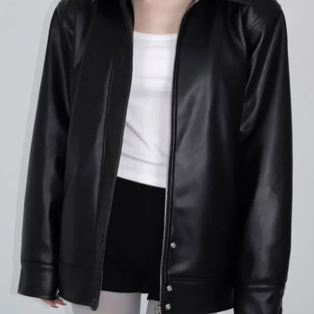 페일제이드 댄디 레더 패디드 자켓