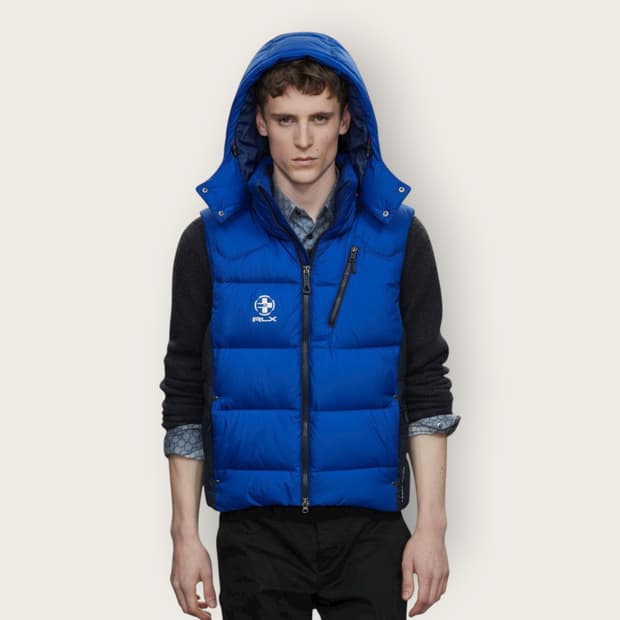 M/ 폴로랄프로렌 RLX 후디드 다운 조끼패딩