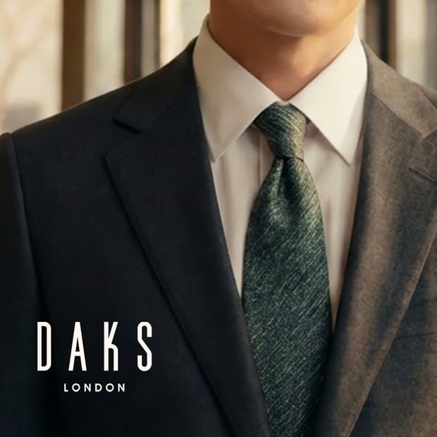 DAKS 닥스 실크 그린 텍스처 넥타이 7.6cm A+등급 K2397