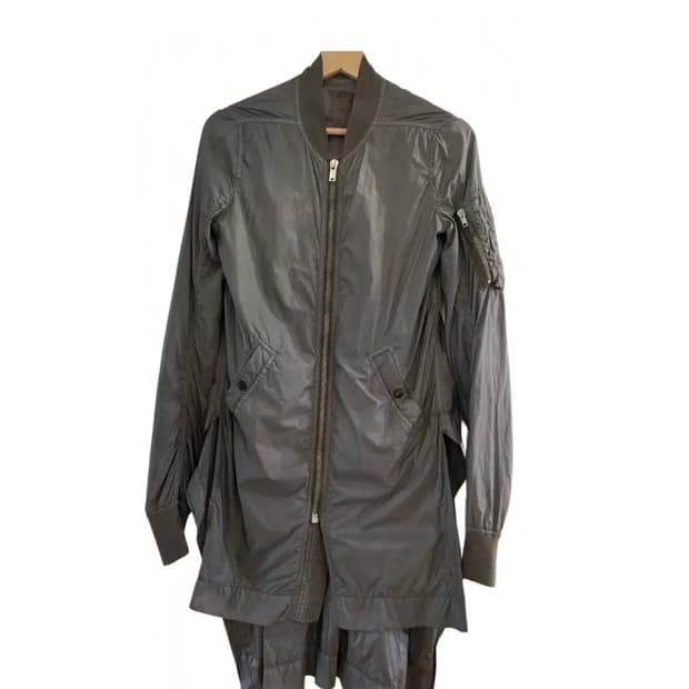 릭오웬스 다크쉐도우 봄버 롱 자켓 사이드슬릿