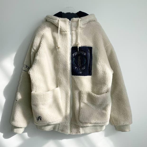 D2 로맨틱크라운 헤비 플리스 후드 집업 XL사이즈