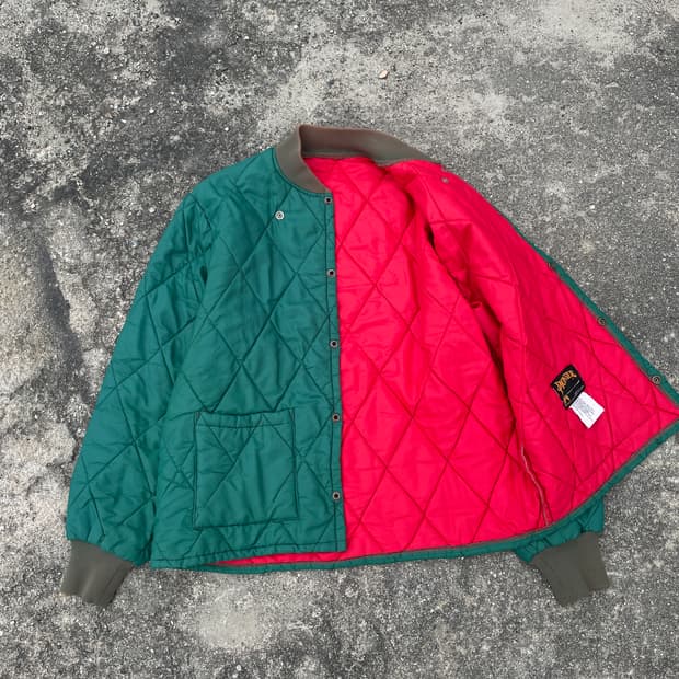 8-90s Pioneer Faded Green 퀼팅 라이너