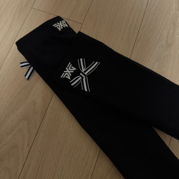 (매장구입) PXG 니삭스 리본 블랙 골프 양말