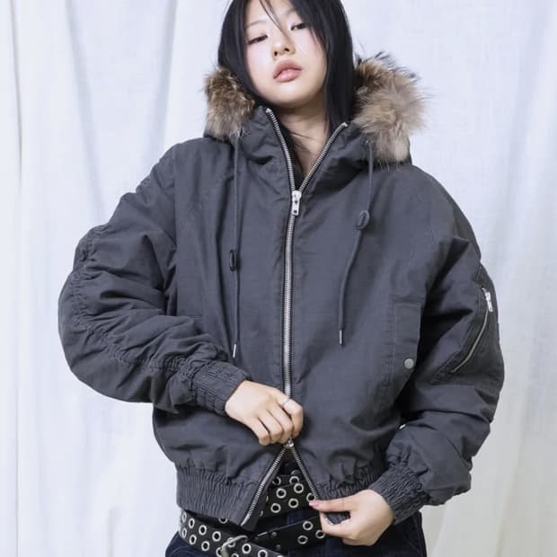 글랙 GJ098 러스티 N2B 숏 파카 (GRAY)