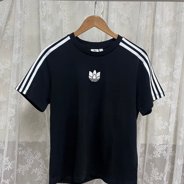 L) 아디다스 트레포일 루즈 반팔 티셔츠 블랙