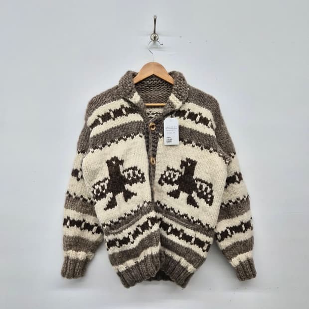 코위찬 울 니트 집업 남성 L