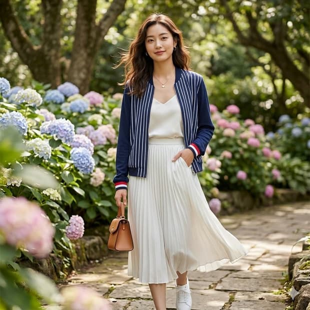 타미힐피거 스트라이프 봄버 자켓 55~66 / 거의새상품 / 간절기