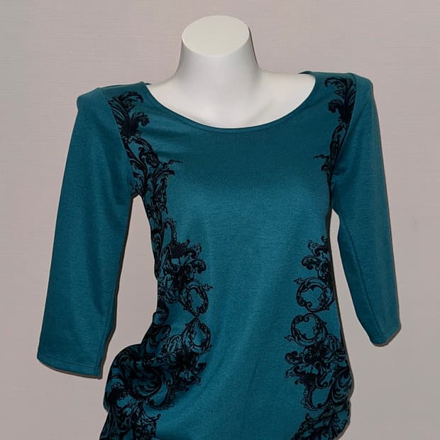 빈티지 청록 오리엔탈 투웨이 원피스