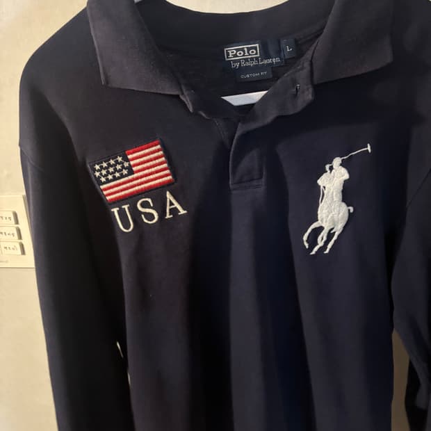 Polo 폴로 랄프로렌 빅포니 성조기 카라넥 커스텀핏