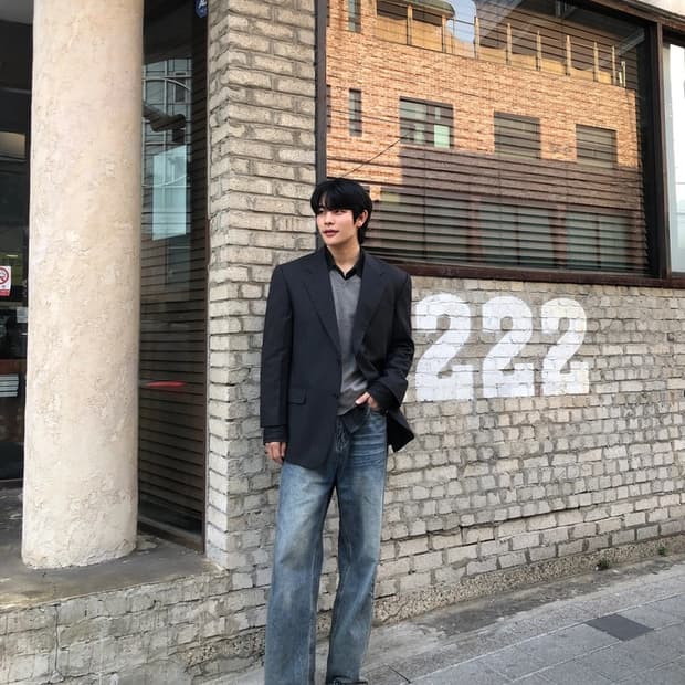 지방시 정품 블레이저 자켓 다크그레이