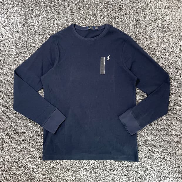 빈티지9. (새상품) 폴로랄프로렌 와플 롱슬리브 긴팔 티셔츠 네이비