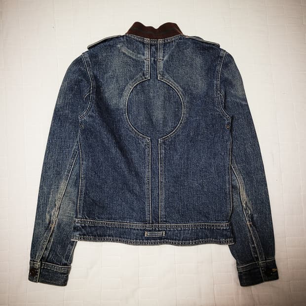 '00s archive Panel Denim Military Jacket
