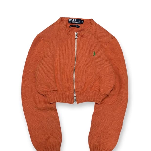 폴로 랄프로렌 커스텀 크롭 니트집업