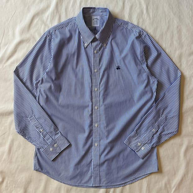 [L/102-105] Brooks Brothers 네이비 스트라이프 셔츠