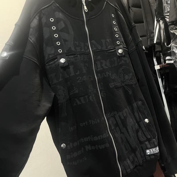 center clease 고스펑크 져지 집업