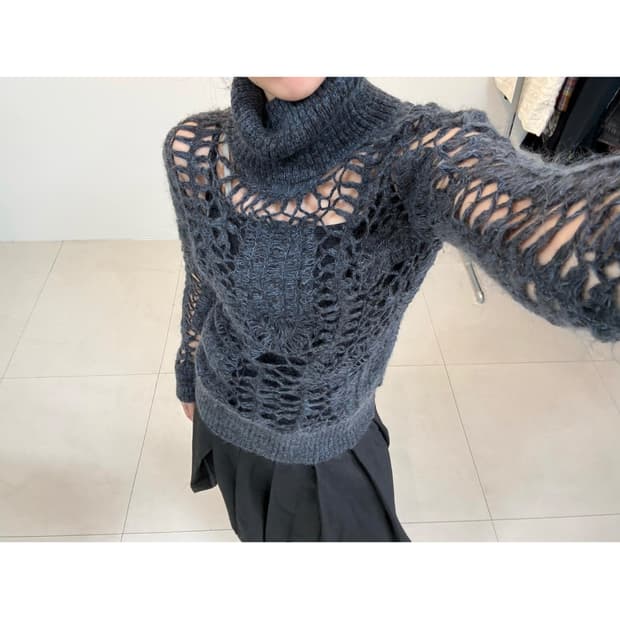 빈티지 모헤어 혼방 니트