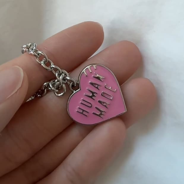 휴먼메이드 하트 목걸이 반지-핑크 새상품