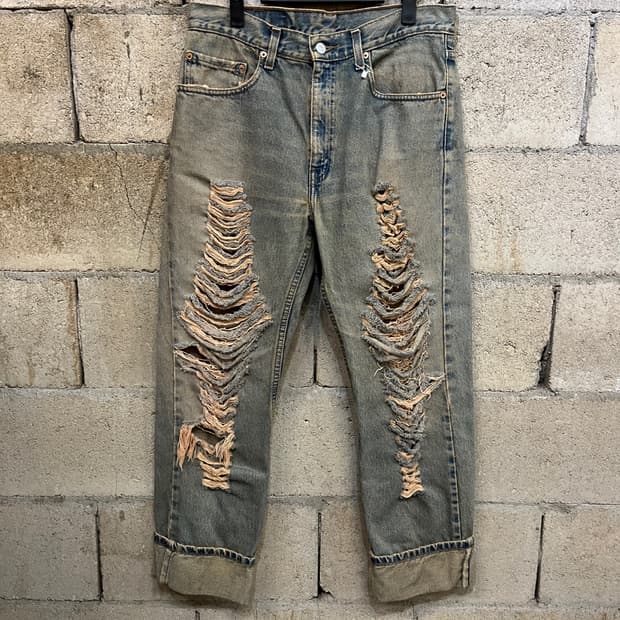 리바이스 505 디스트로이드 빈티지 데님 팬츠
