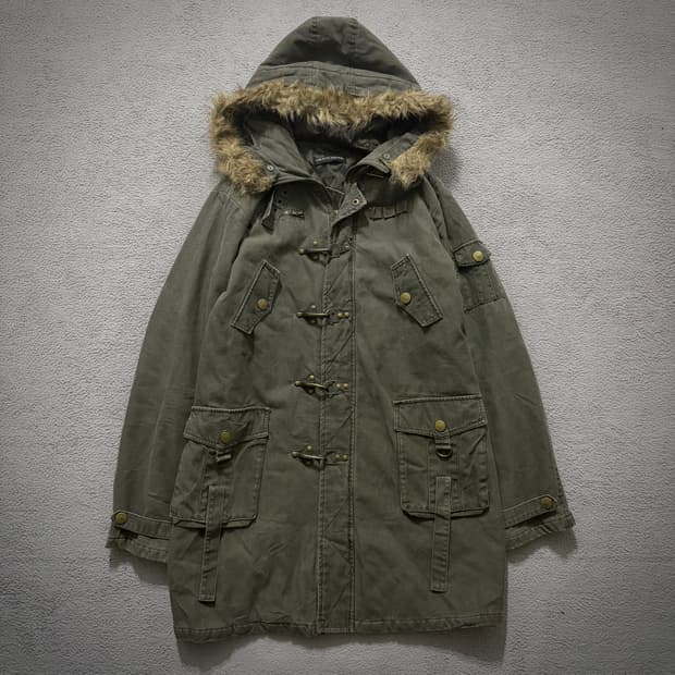 Crazyangel khaki fur jacket