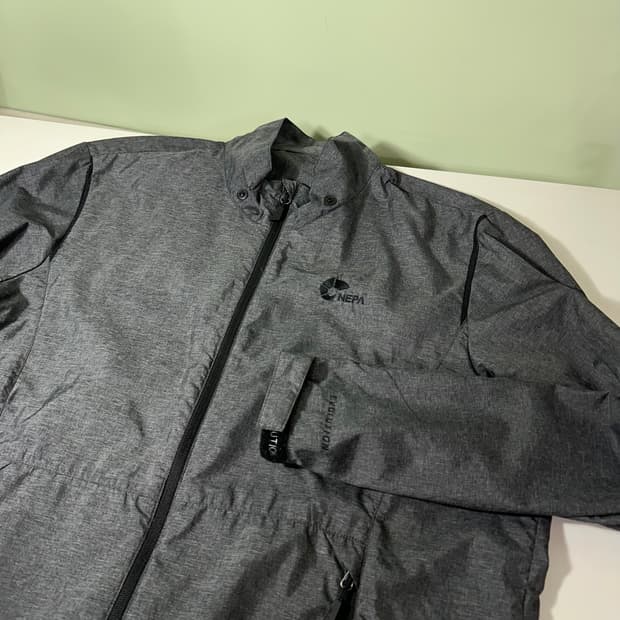 L 네파 진그레이 밑단스트링 등산 경량 바람막이