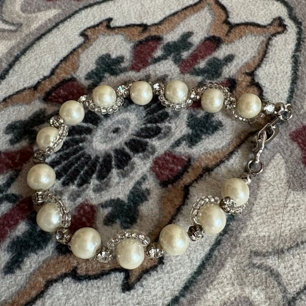 레테빈티지 진주 팔찌 vintage