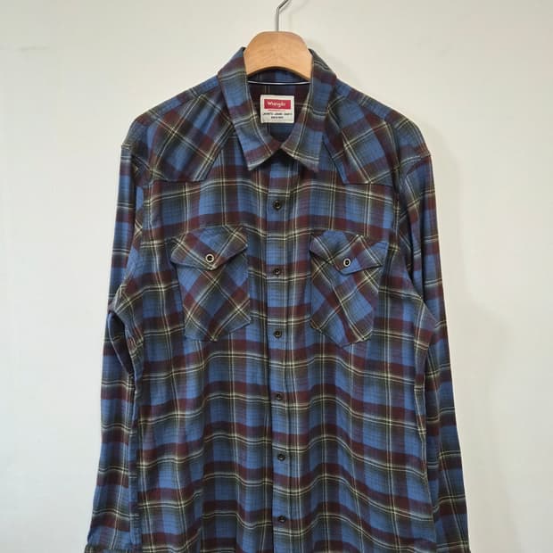 랭글러Wrangler 체크 웨스턴 셔츠 L사이즈 - S331