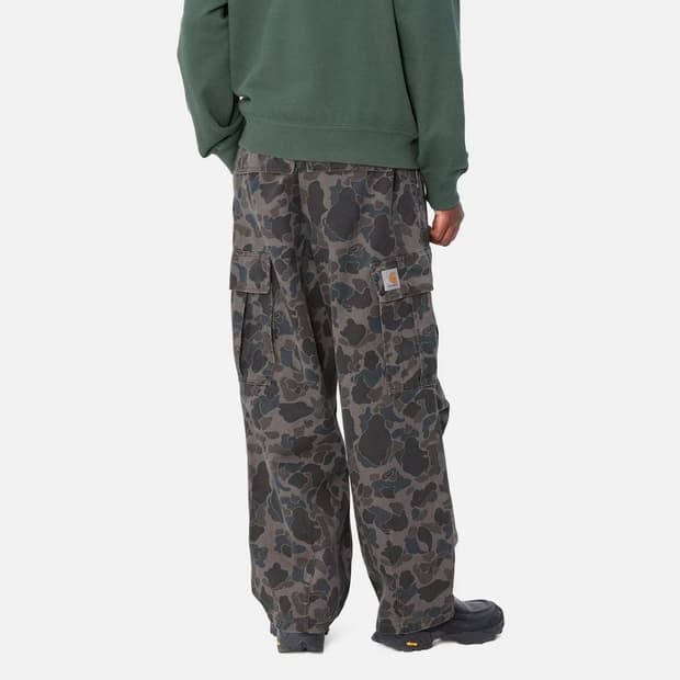 칼하트 WIP 콜 카고 팬츠 카모 덕 그레이