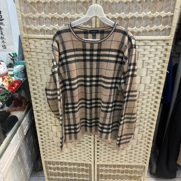 100-105 정품 버버리 노바체크 니트 팝니다